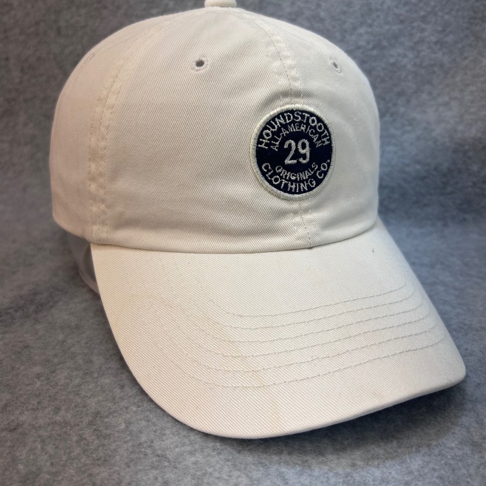Houndstooth 29 Patch Mens Cream Outdoor Cap Co Baseball Hat Adjustable OSFA‎